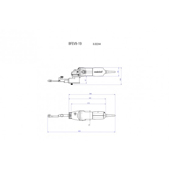 Лентов шлайф за тръби METABO BFE 9-20, 950 W, 6-19x457 мм