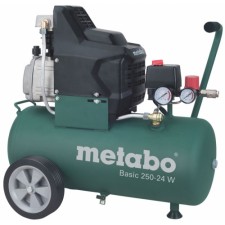Монофазен компресор за въздух Metabo BASIC 250-24W, 1500 W, 200 л./мин., 8 бара, 24 л