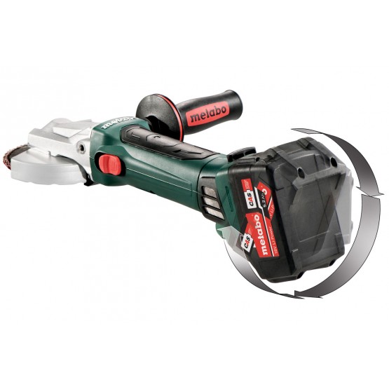 Ъглошлайф акумулаторен с плоска глава METABO WF 18 LTX 125 SOLO / 18 V /