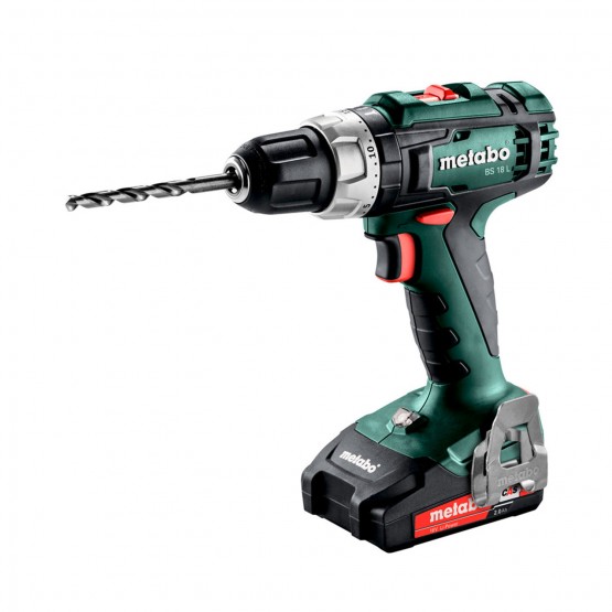 Акумулаторен двускоростен винтоверт Metabo BS 18, 18 V, 1.5 Ah, 24/48 Nm, с 2 батерии, зарядно устройство и куфар