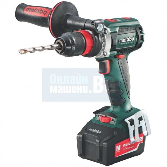 Акумулаторен винтоверт Metabo BS 18 LTX Quick, 18 V, 110 Nm, 2 батерии x 5.2 Ah и зарядно