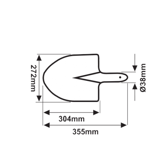 Лопата TopGarden, 1 кг, 304х272 мм