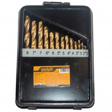 Свредла за метал Gadget 13бр ø2.0-8.0mm к-т HSS + TIN мeталna кутия