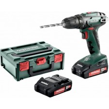 Акумулаторен винтоверт METABO BS 18, 18 V, 48 Nm, с 2 батерии Li-Power x 2.0 Ah, зарядно и куфар