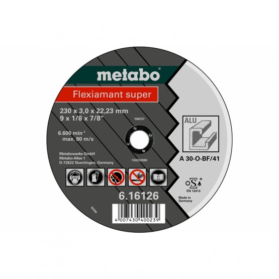 Диск за метал Metabo A60T BF41, 125х1.0х22.2 мм