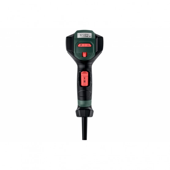 Пистолет за горещ въздух Metabo HGE 23-650 LCD SET, 2300 W, 500 л/мин., с комплект дюзи, в куфар