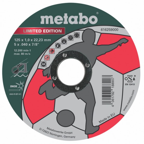 Диск за метал Metabo A60T Inox, 125х1.0х22.2 мм