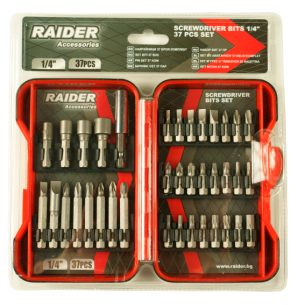 Накрайници 1/4" RAIDER 37 броя комплект