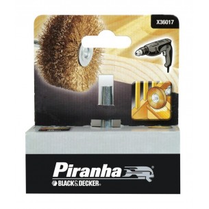 Телена месингова четка за бормашина с диаметър 80 мм Black&Decker Piranha X36017