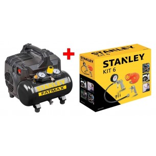 Компресор безшумен STANLEY DST101/8/6, 6 л., 59 децибела + 9045717STN