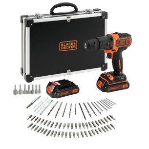 Акумулаторна ударна бормашина Black & Decker BDCHD18BAFC 18 V 1.5 Ач Li-Ion батерия 40 Nm + 80 аксесоара