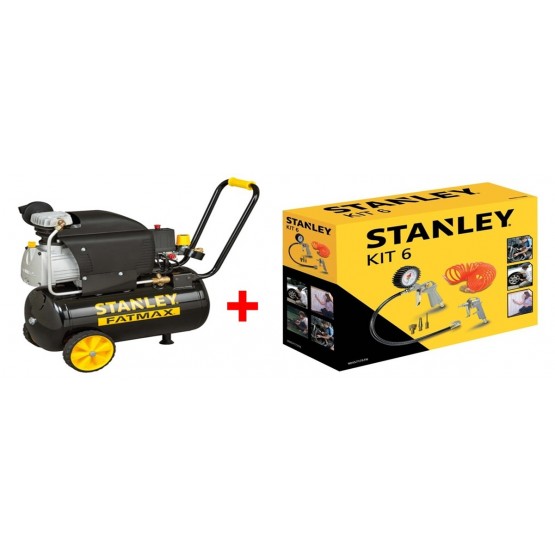 Компресор STANLEY D211/8/24S 24 л. + 9045717STN Stanley /6 части за компресор/