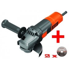 Ъглошлайф Black&Decker BEG220 900 W 125 мм + SF19210 - Диск за рязане на метал Sonnenflex - 2 броя