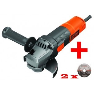 Ъглошлайф Black&Decker BEG220 900 W 125 мм + SF19210 - Диск за рязане на метал Sonnenflex - 2 броя