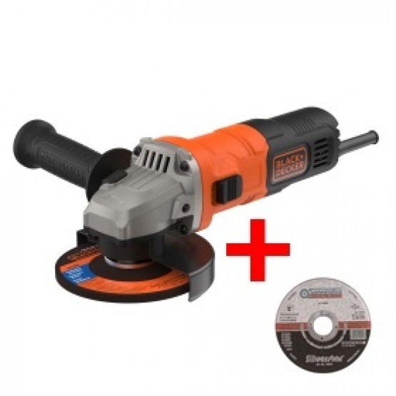 Ъглошлайф Black & Decker BEG010 710 W 115 мм + SF19010 - Диск за рязане на метал 115 мм Sonnenflex