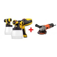 Пистолет за боядисване на латекс и блажни бои Wagner W590 Flexio 630 W + BEG110 - 750 W 115 мм Ъглошлайф