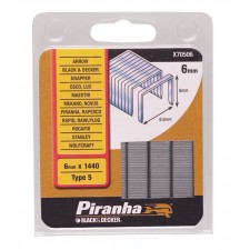 Скоби за телбод Black&Decker X70506 6 мм 1440 бр.