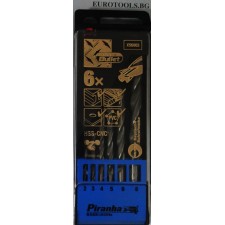Свредла за метал, дърво и пластмаса с диаметър 2,3,4,5,6,8 мм Black&Decker Piranha X56003 Hi-Tech Bullet- 6бр.