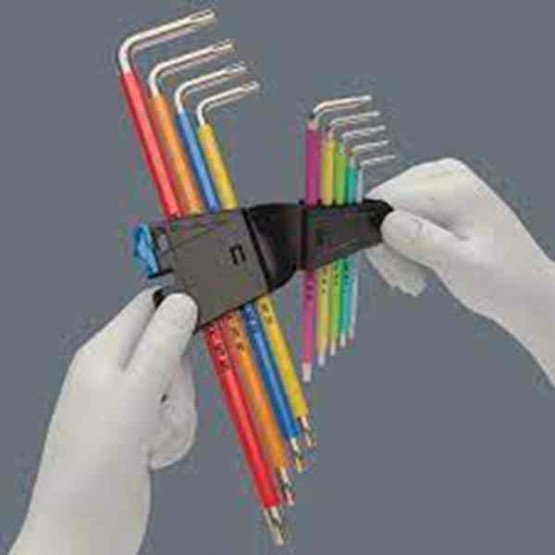 Комплект L-ключове Torx Multicolour HF, за неръжд.крепежи (9 части) Wera 05022689001 