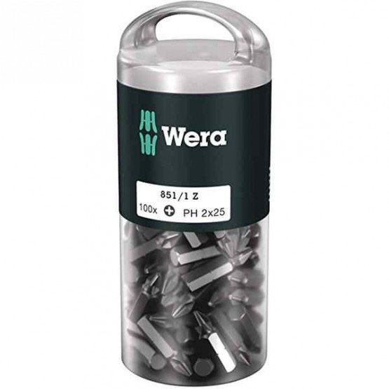 Битове Phillips PH2 х 25 мм (100 броя) Wera 05072441001 